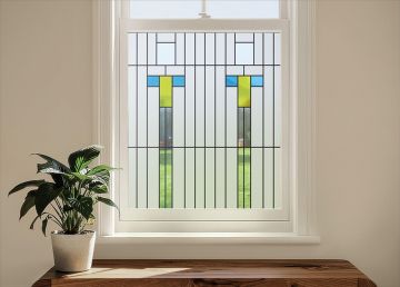 SXEG-3458-UG Midcentury Mosaic Stained Glass